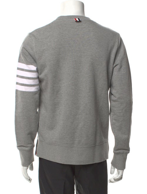 Thom Browne 4-Bar Crewneck Striped Sweatshirt
