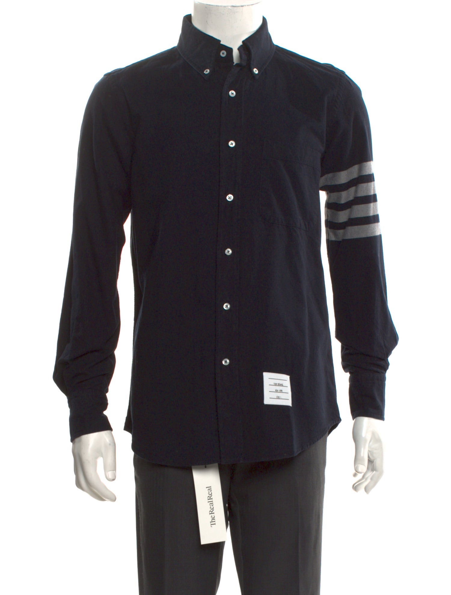 Thom Browne 4-Bar Long Sleeve Shirt