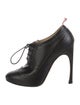 Thom Browne Leather Lasercut Accents T-Strap Pumps