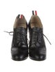 Thom Browne Leather Lasercut Accents T-Strap Pumps