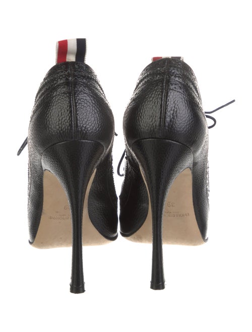 Thom Browne Leather Lasercut Accents T-Strap Pumps