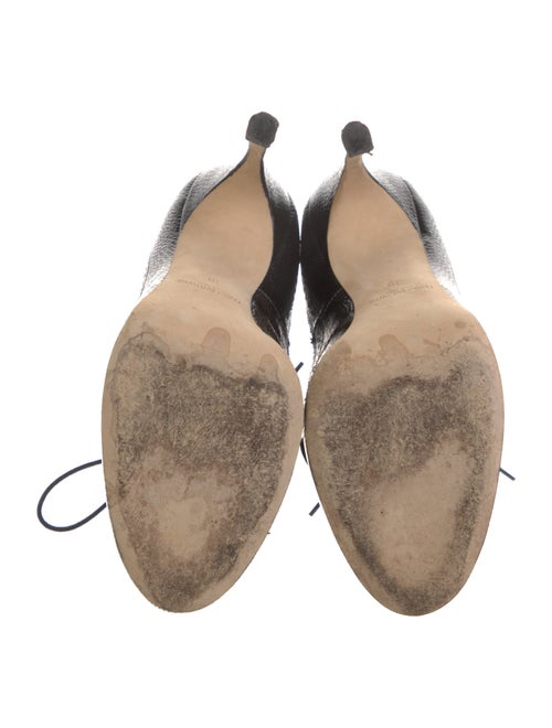 Thom Browne Leather Lasercut Accents T-Strap Pumps