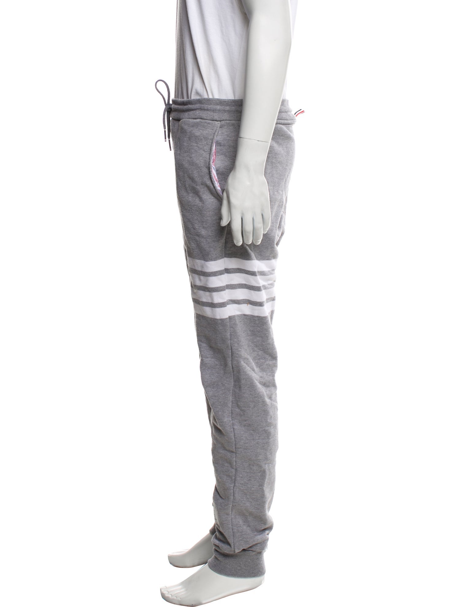 Thom Browne Colorblock Pattern Grosgrain Trim Lounge Bottoms