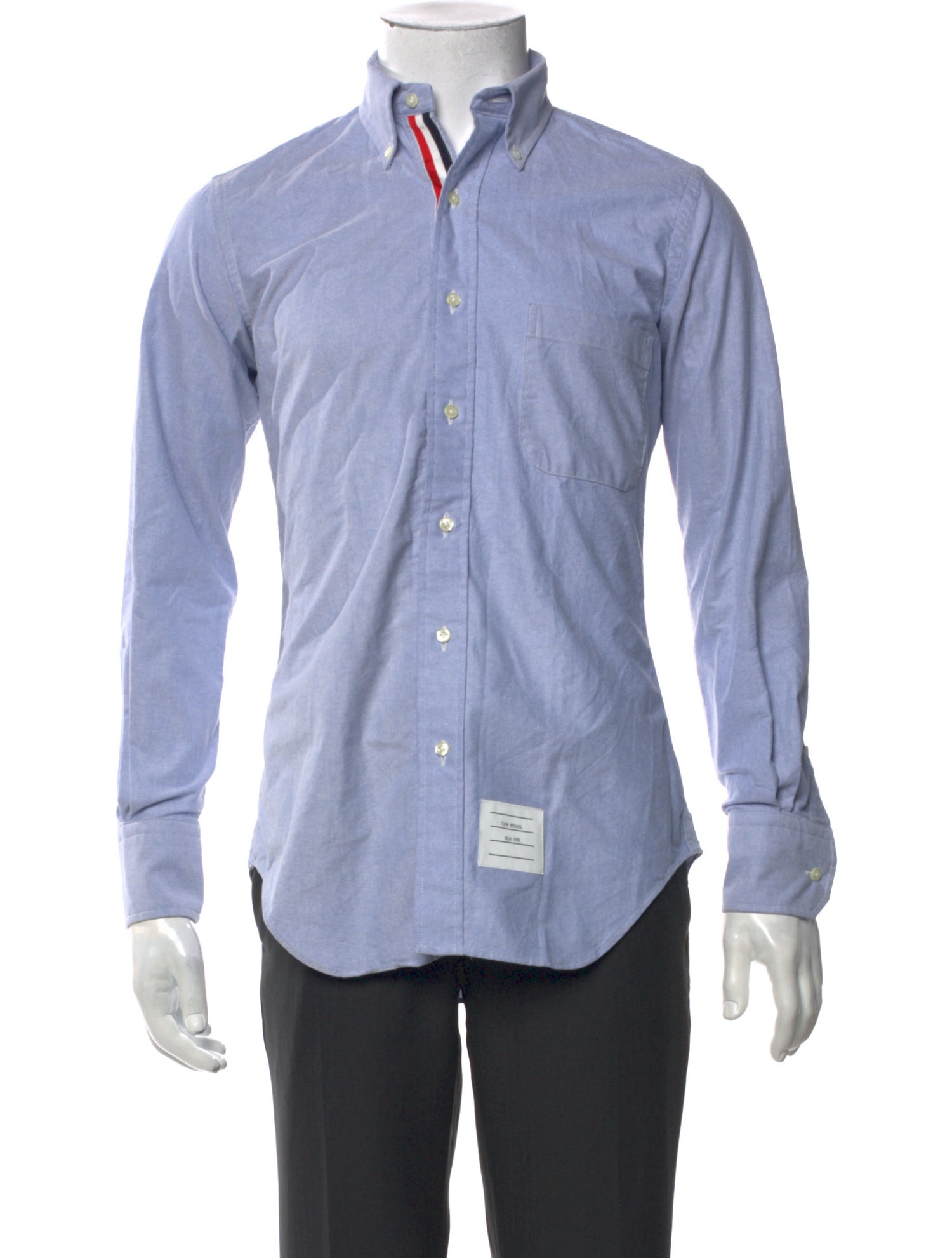Thom Browne Striped Long Sleeve Dress Shirt