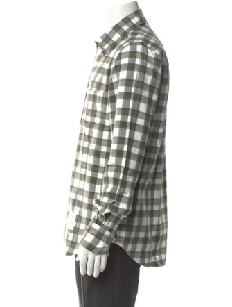 Thom Browne Plaid Print Long Sleeve Shirt
