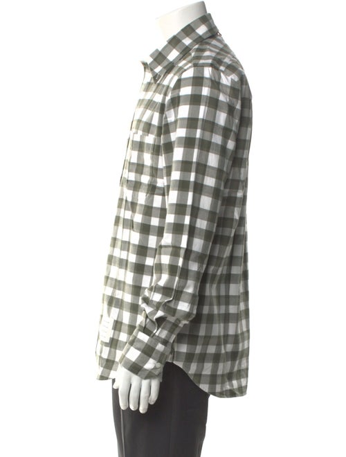 Thom Browne Plaid Print Long Sleeve Shirt