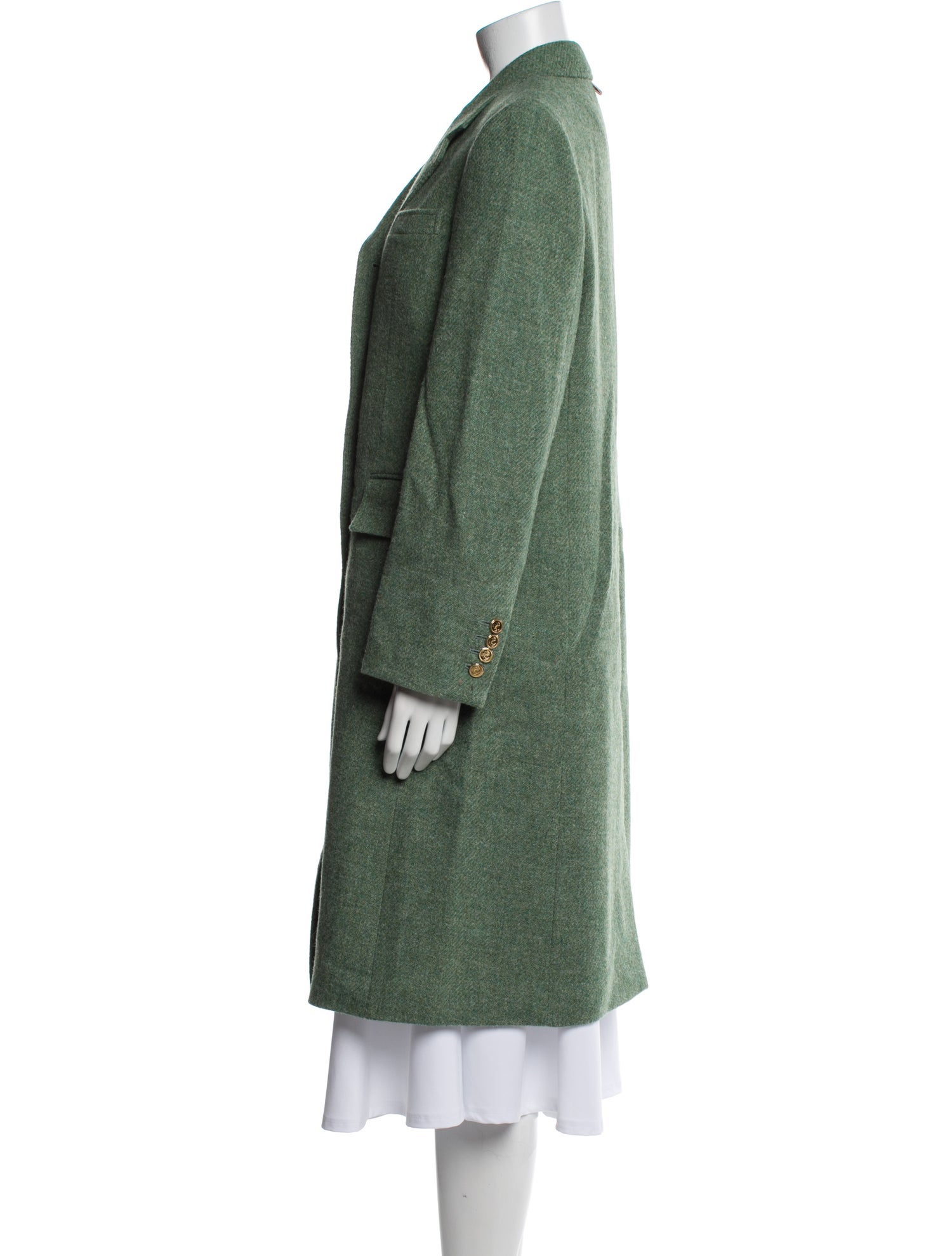 Thom Browne Wool Tweed Pattern Coat