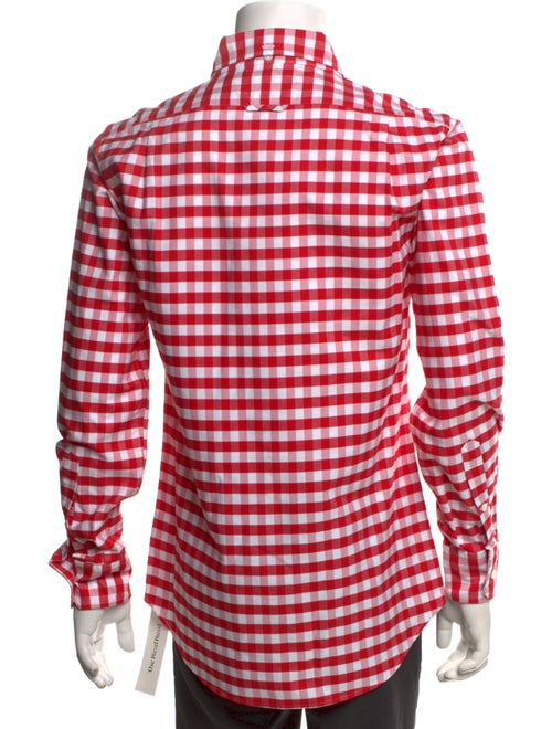 Thom Browne Plaid Print Long Sleeve Shirt