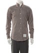 Thom Browne Plaid Print Long Sleeve Shirt
