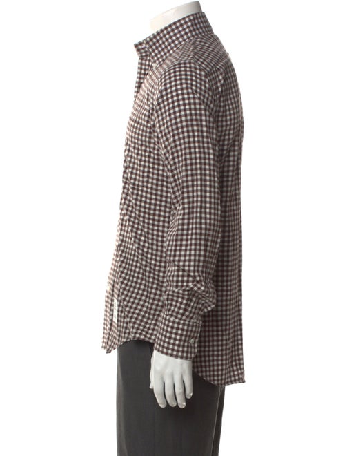 Thom Browne Plaid Print Long Sleeve Shirt