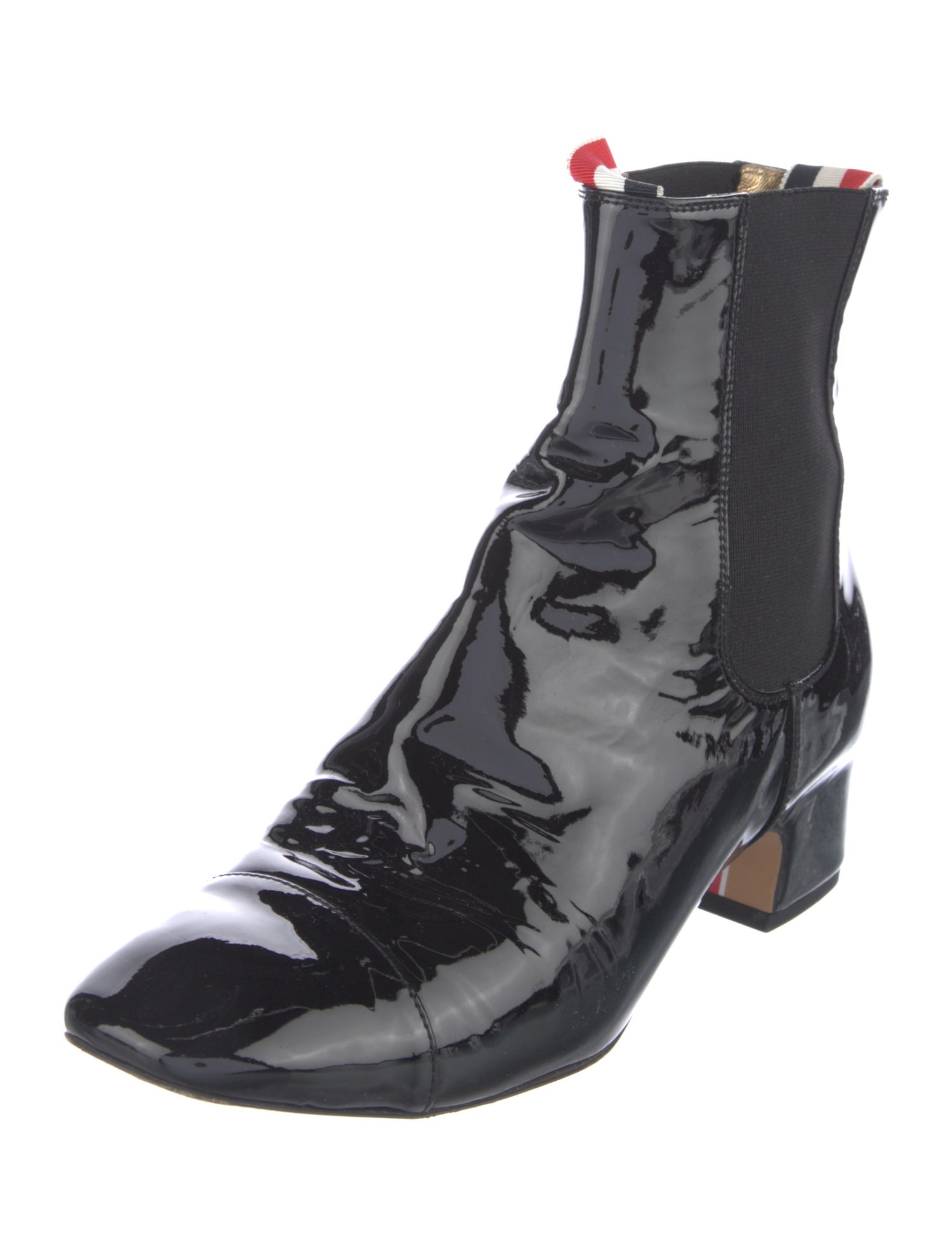 Thom Browne Patent Leather Chelsea Boots