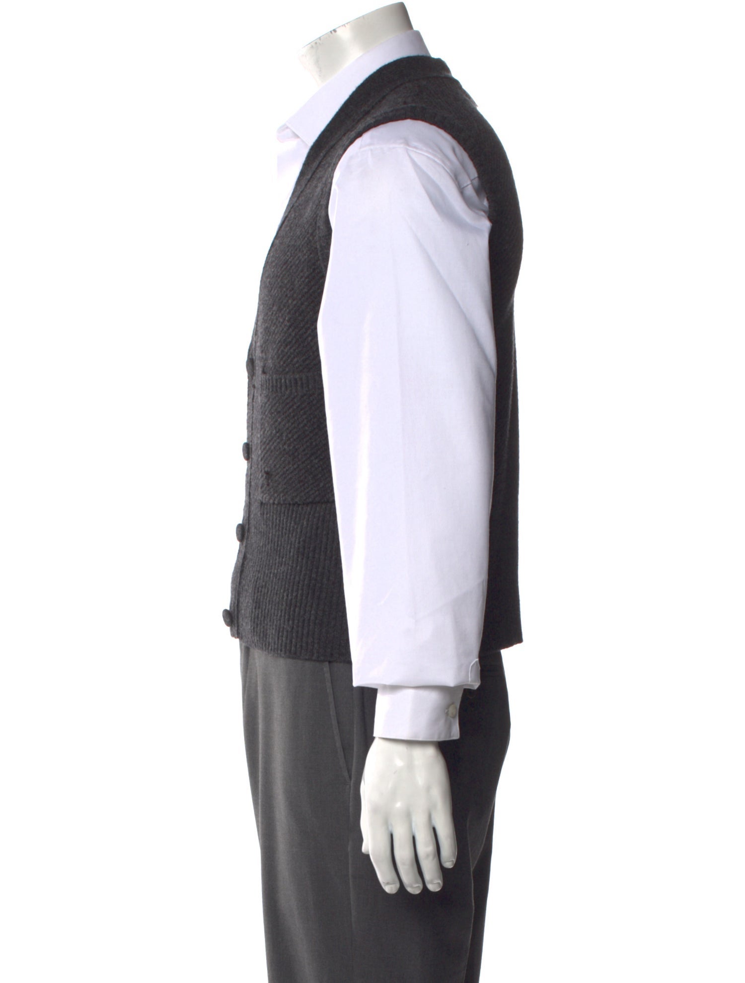 Thom Browne Wool V-Neck Pullover