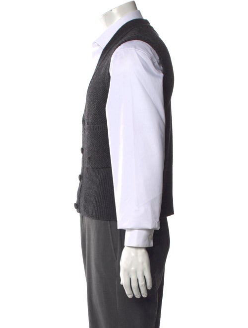 Thom Browne Wool V-Neck Pullover