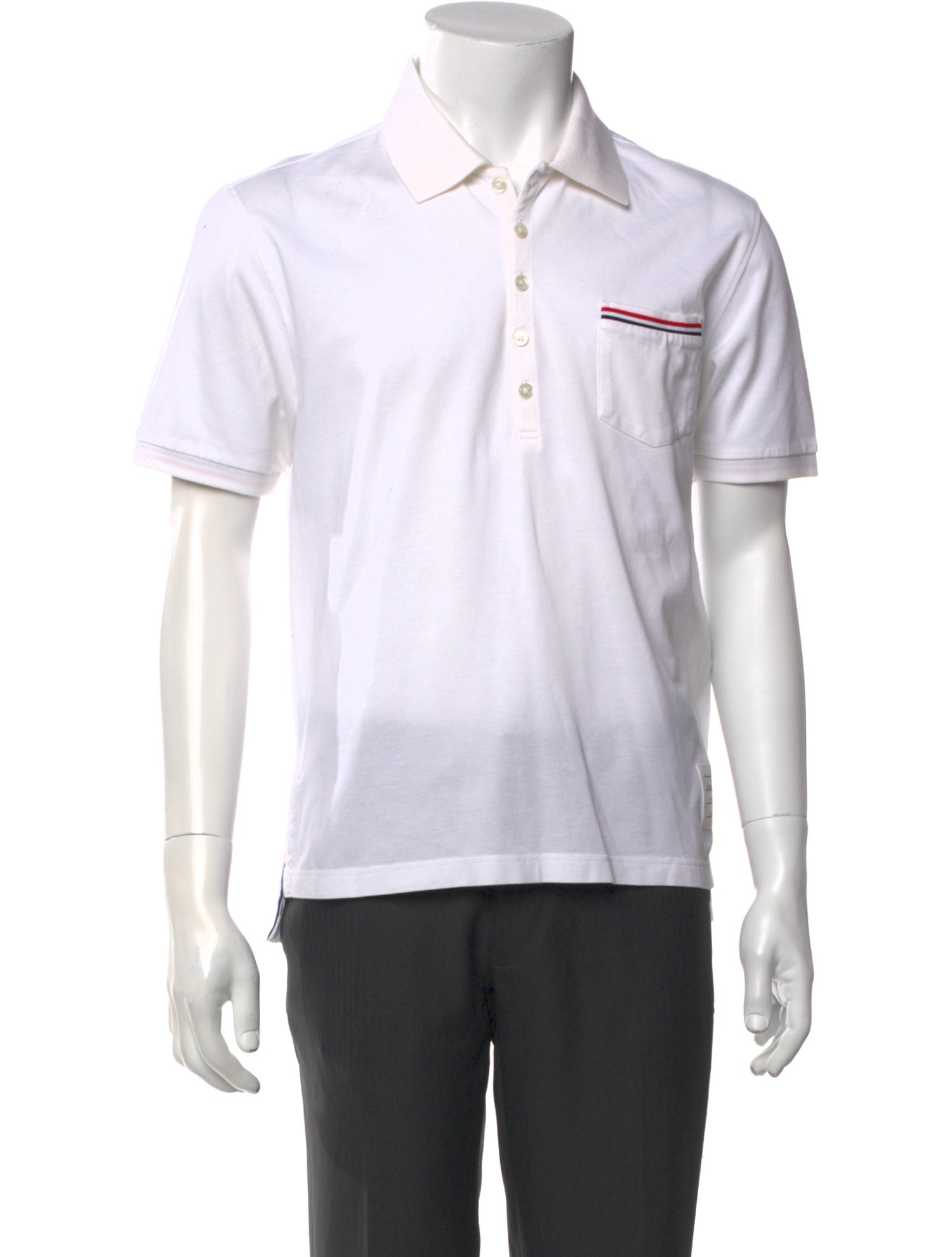 Thom Browne Collar Short Sleeve Polo Shirt