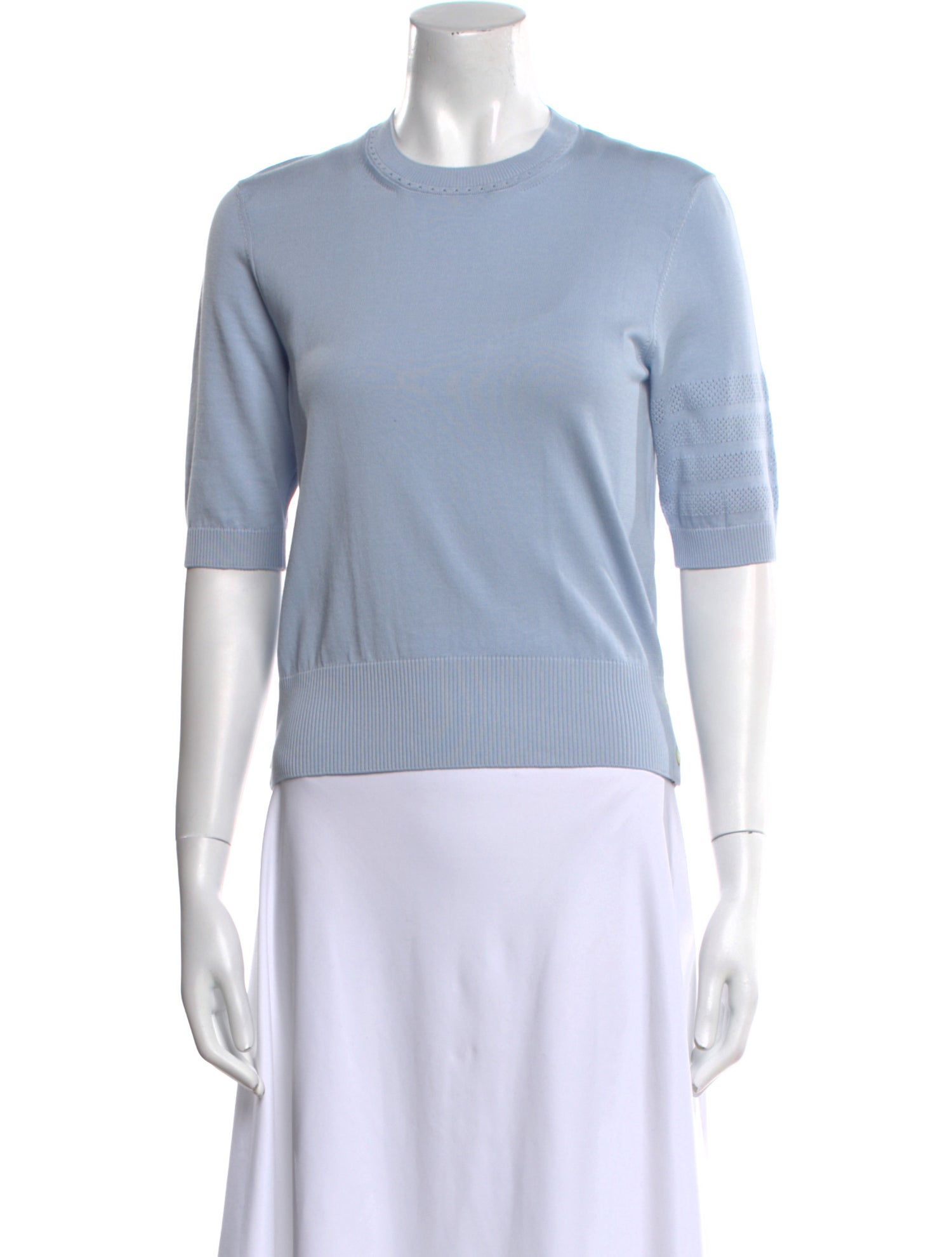 Thom Browne 4 Bar Stripe Mock Neck T-Shirt w/ Tags