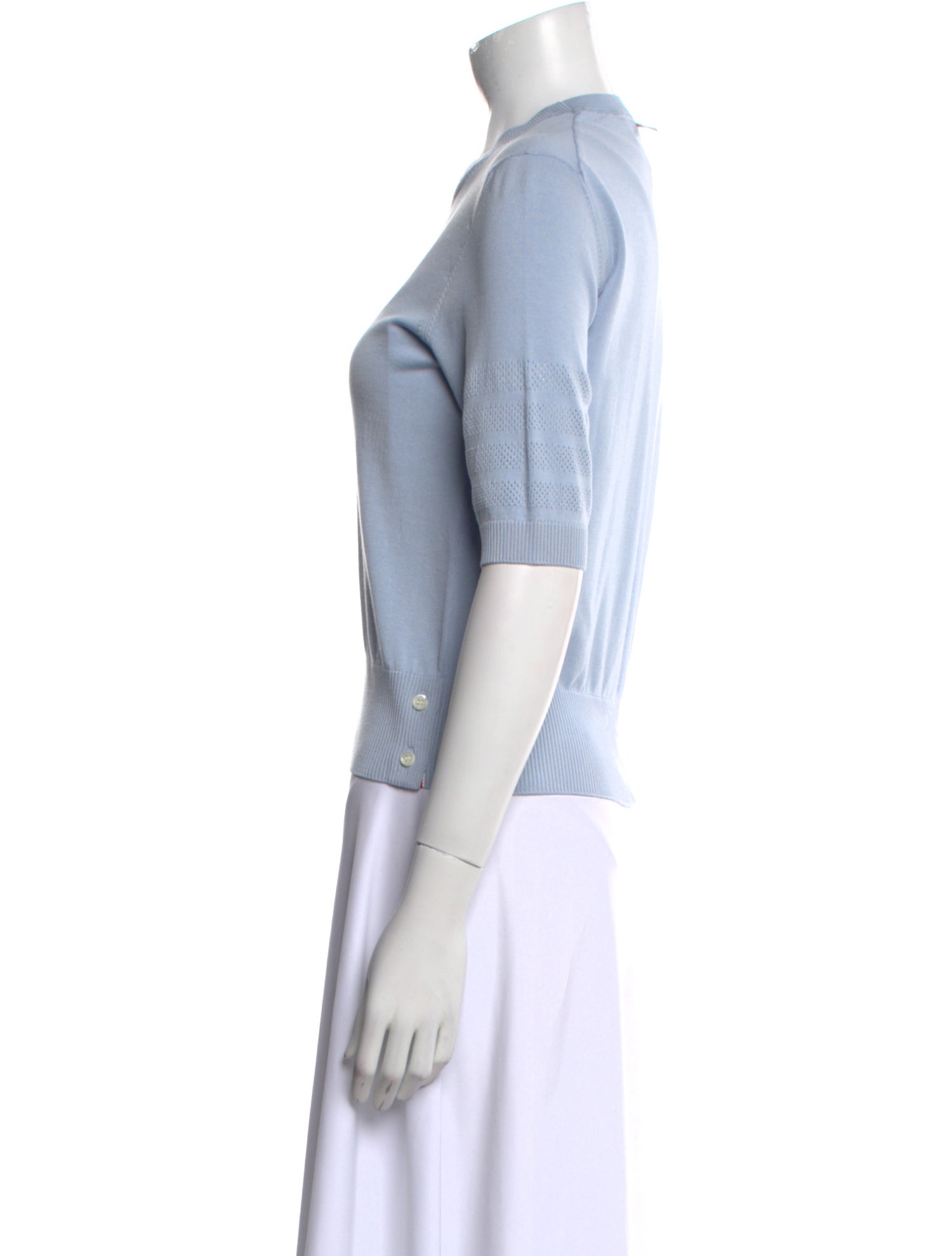 Thom Browne 4 Bar Stripe Mock Neck T-Shirt w/ Tags