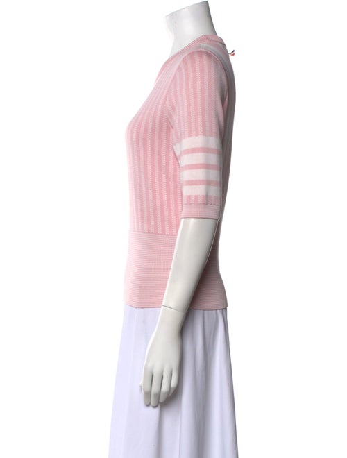 Thom Browne Crew Neck Three-Quarter Sleeve Top