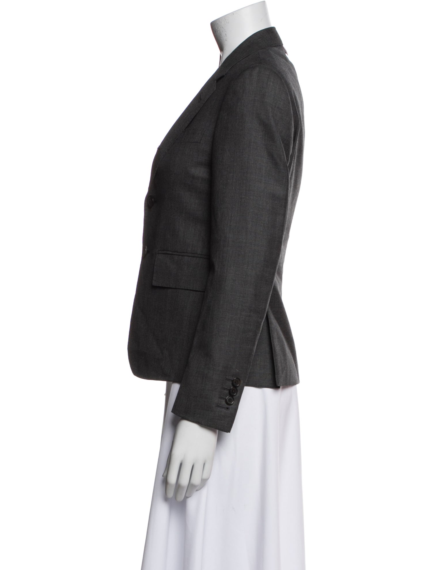 Thom Browne Wool Grosgrain Trim Blazer