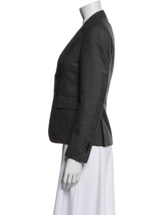 Thom Browne Wool Grosgrain Trim Blazer