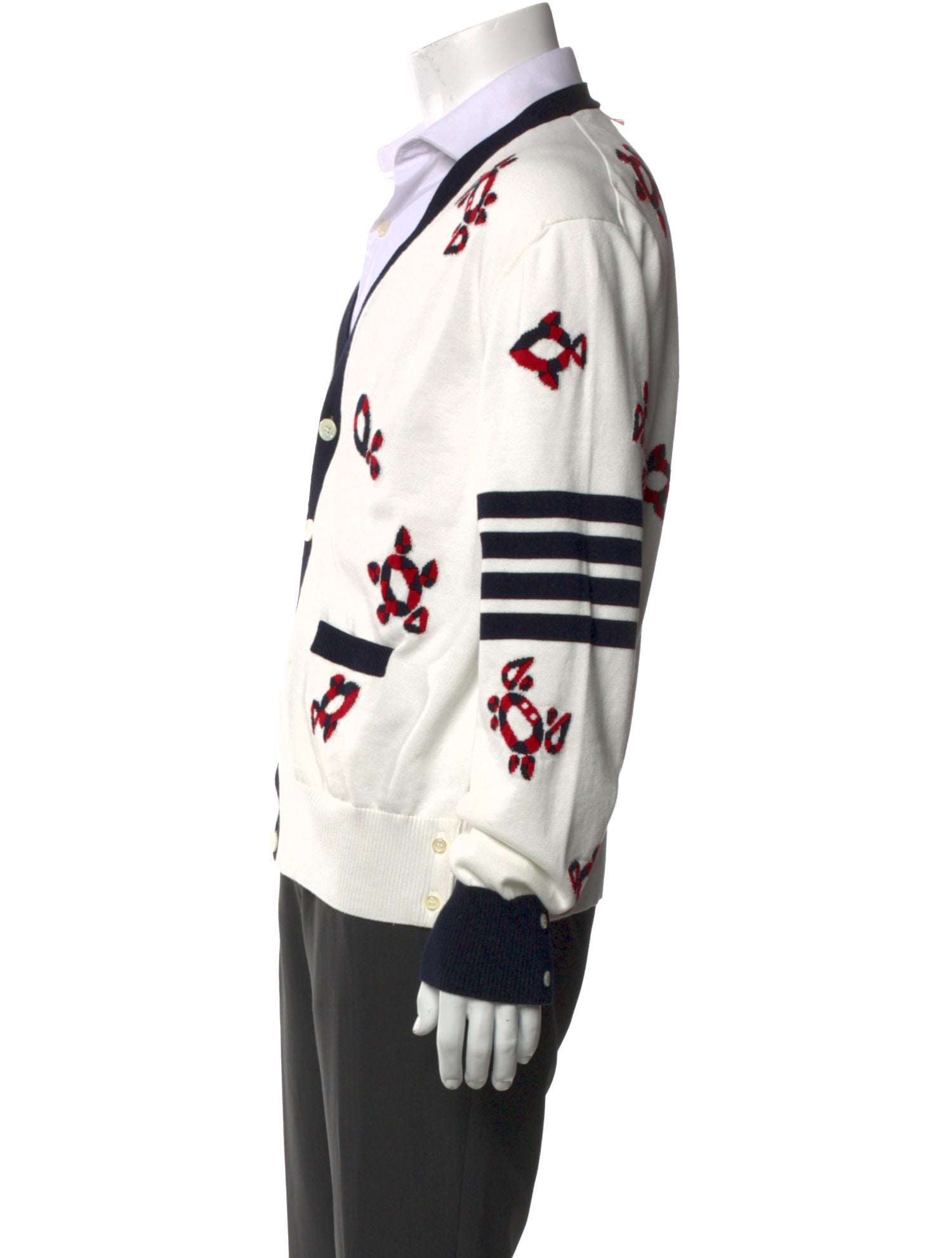 Thom Browne Gem Icons Printed Cardigan