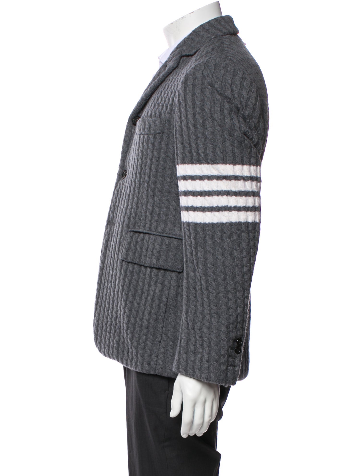 Thom Browne Cable Knit 4-Bar Merino Wool Blazer w/ Tags