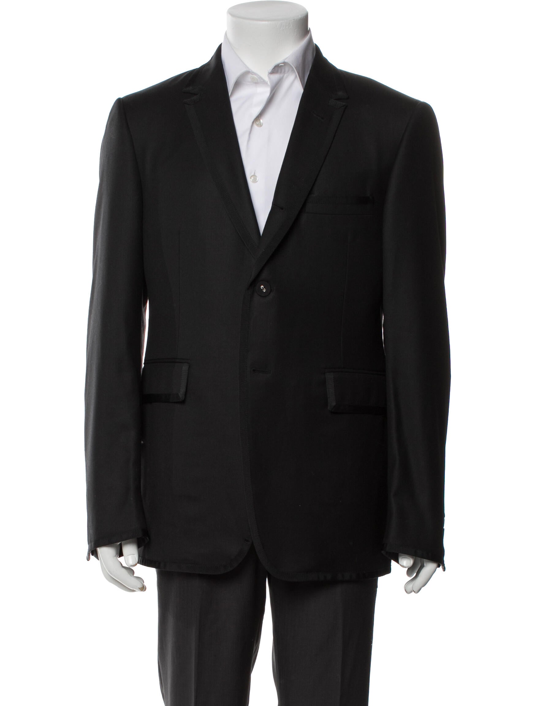 Thom Browne Wool Grosgrain Trim Blazer
