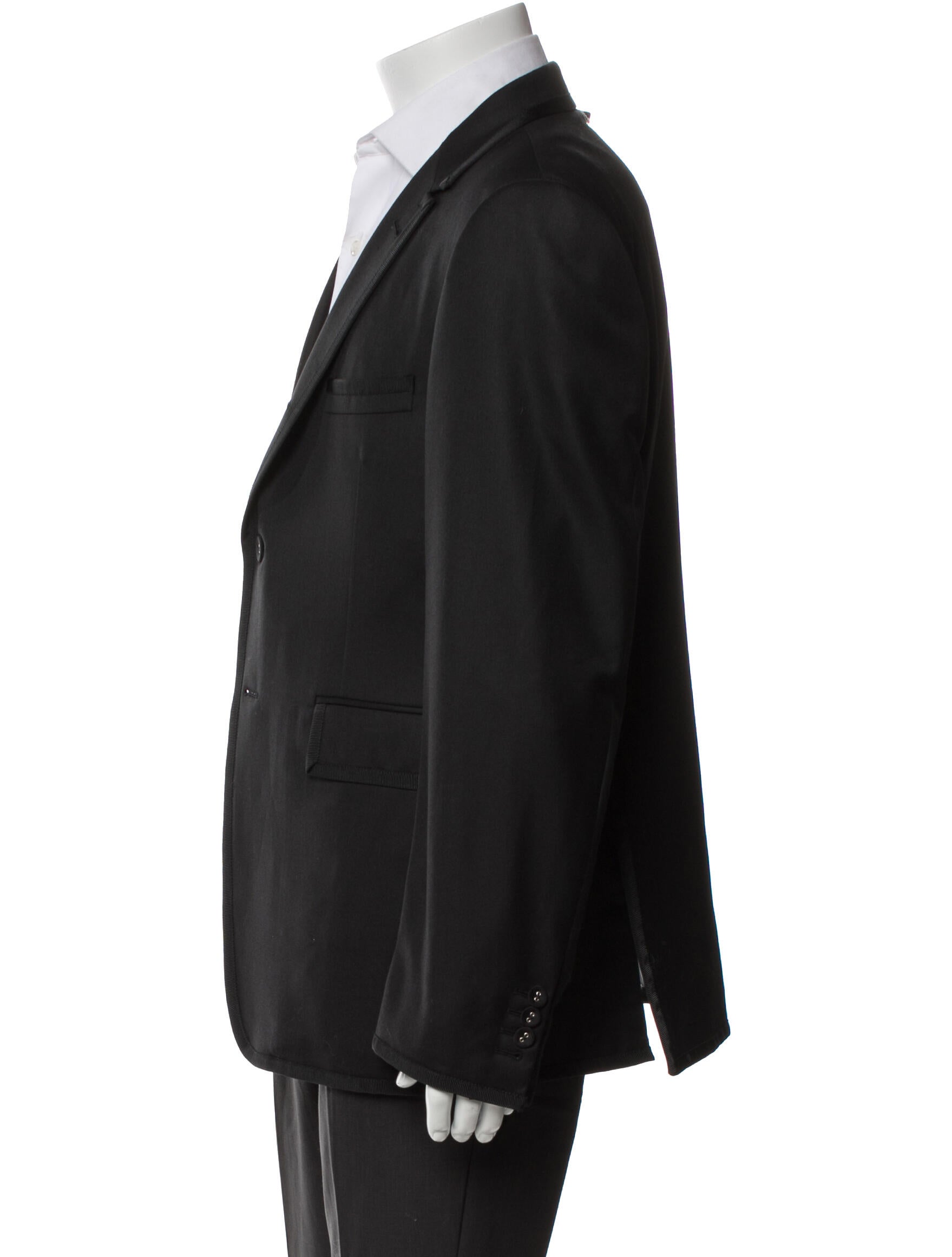 Thom Browne Wool Grosgrain Trim Blazer