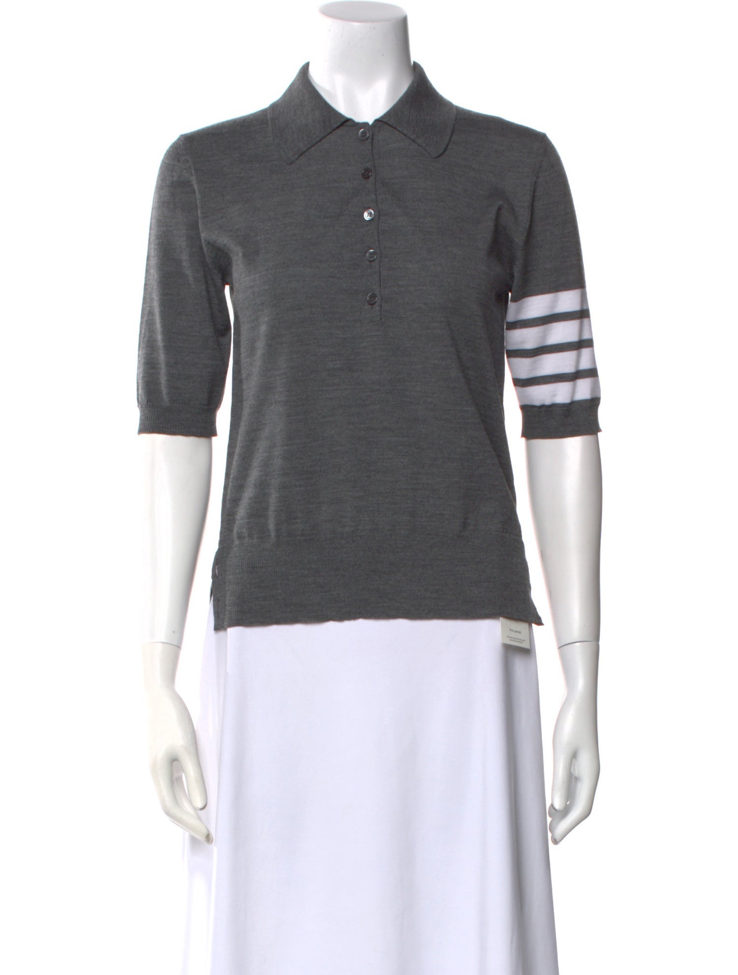 Thom Browne 4 Bar Stripe Virgin Wool Polo w/ Tags