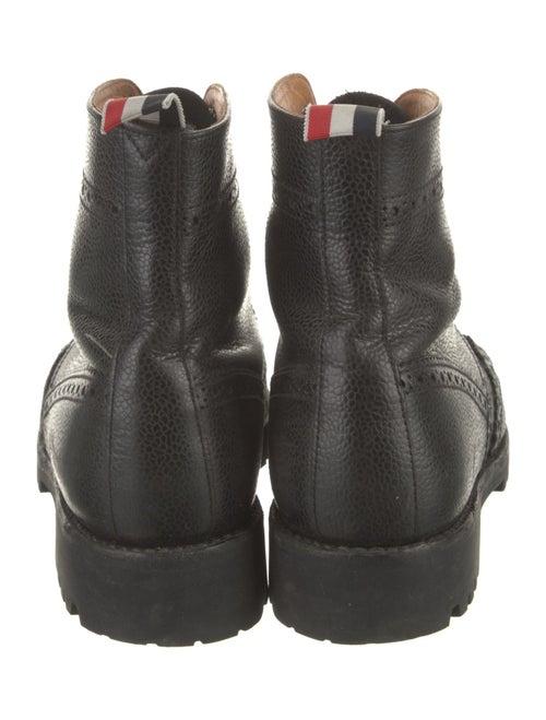 Thom Browne Leather Lasercut Accents Combat Boots