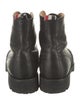 Thom Browne Leather Lasercut Accents Combat Boots