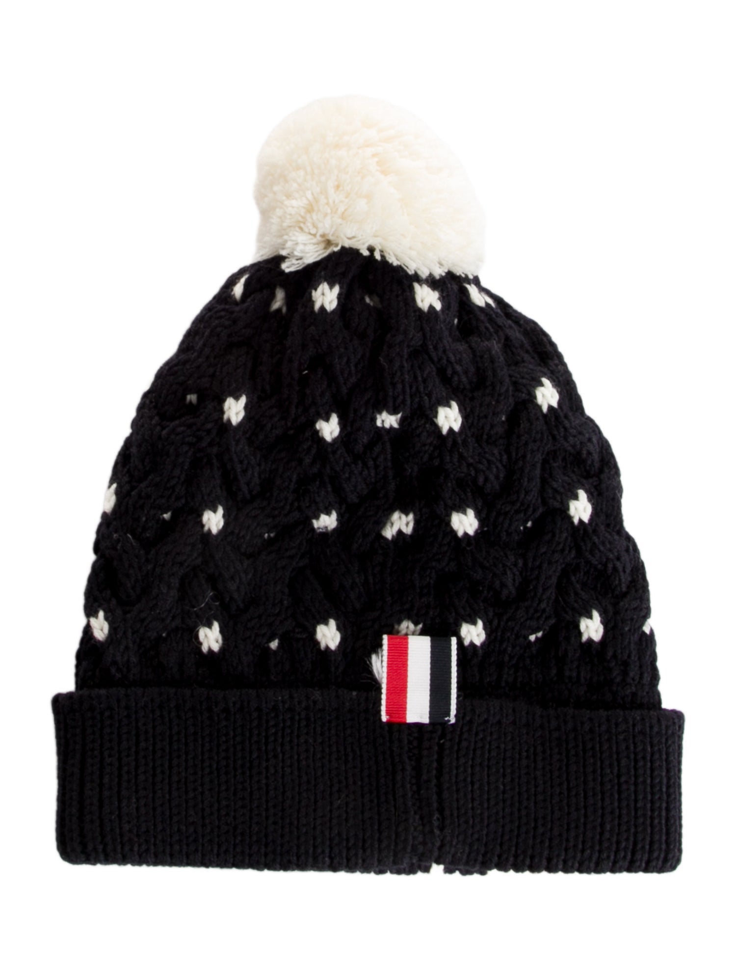 Thom Browne Virgin Wool Knitted Beanie.