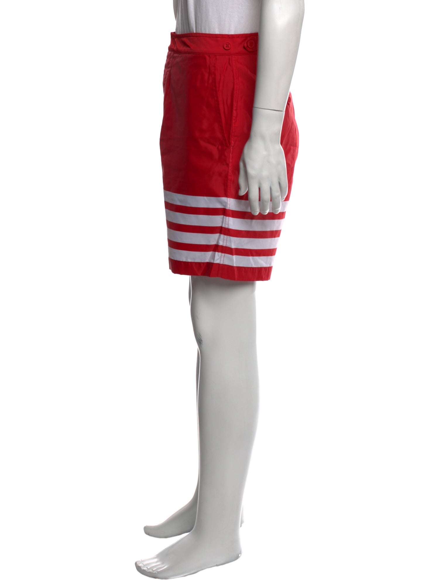 Thom Browne 4-Bar Striped Swim Trunks