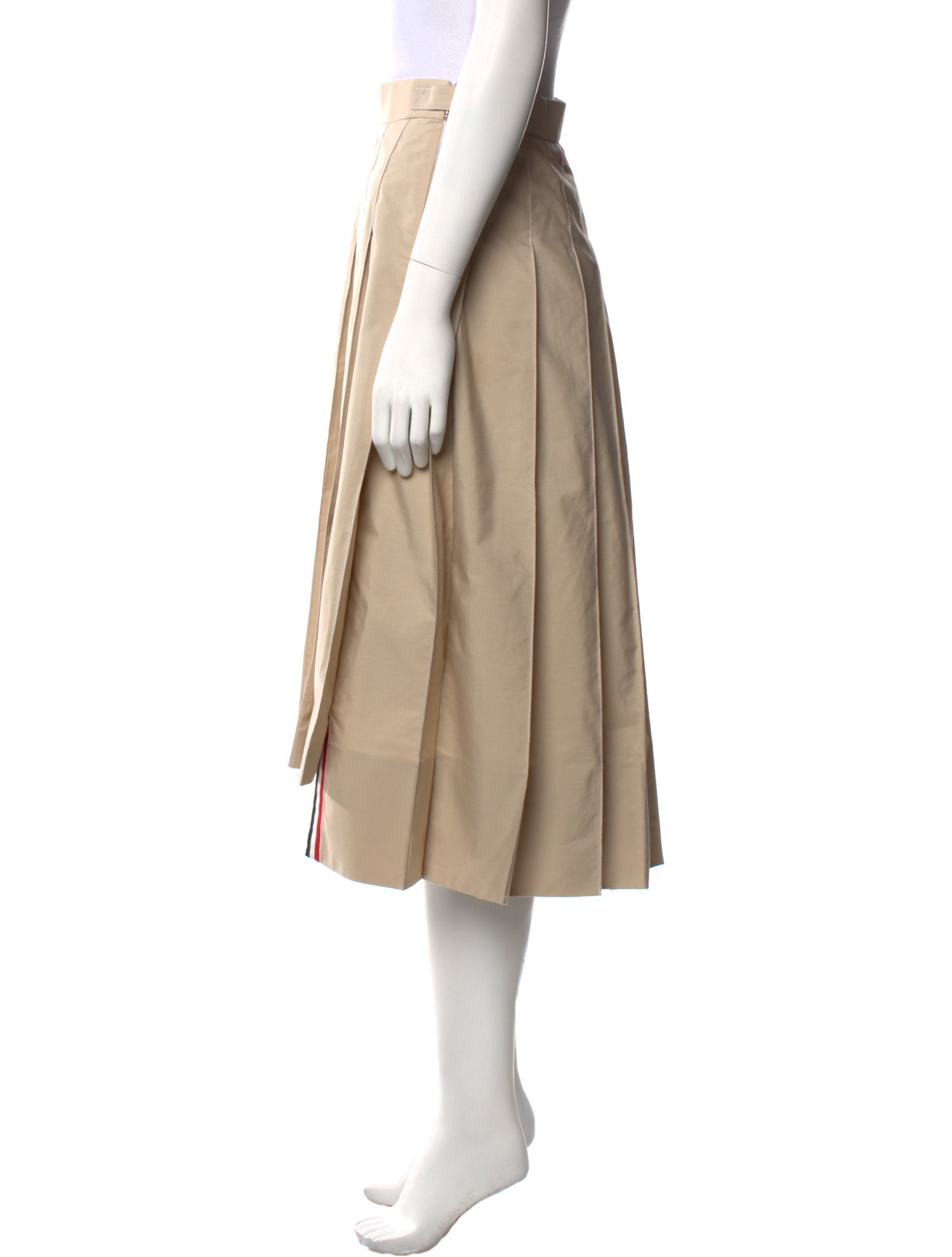 Thom Browne Grosgrain Trim Midi Length Skirt