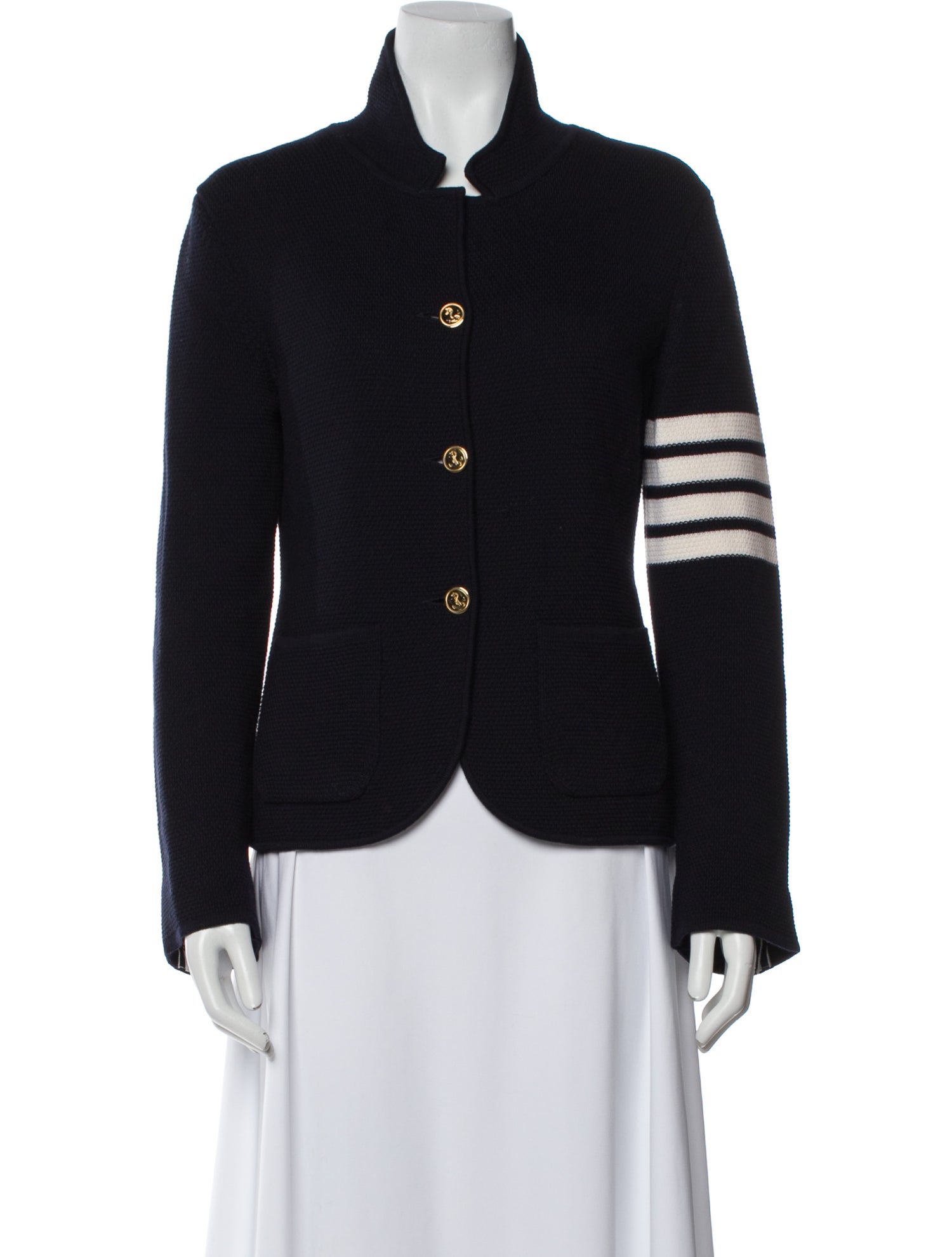 Thom Browne 4-Bar Wool Evening Jacket