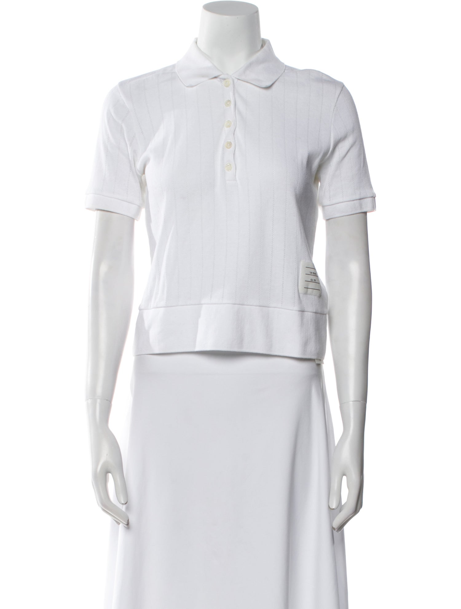 Thom Browne Short Sleeve Crop Top