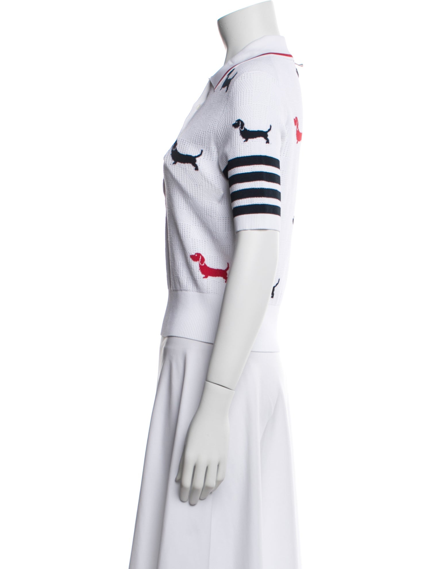 Thom Browne Printed Short Sleeve Polo