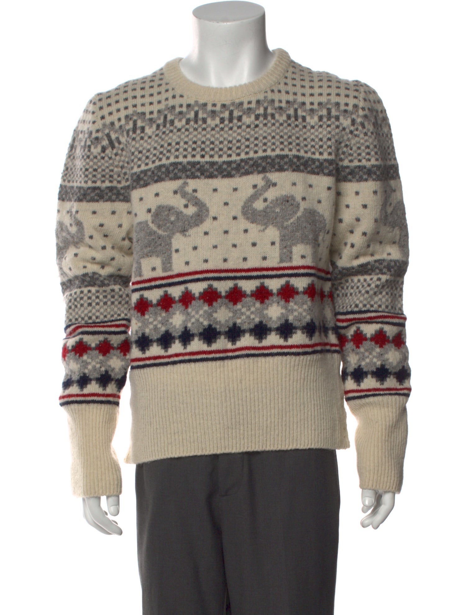 Thom Browne Striped Crew Neck Pullover