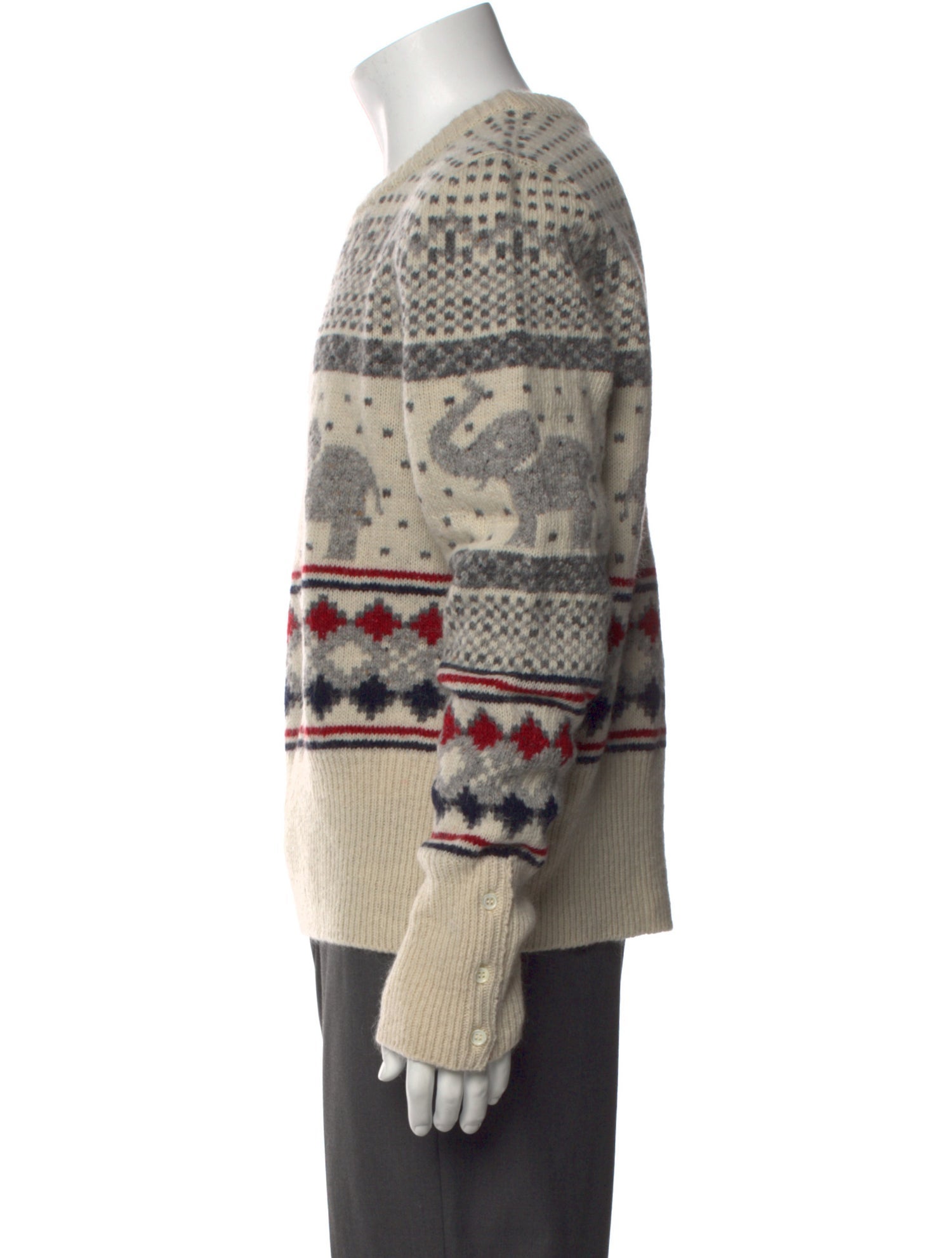 Thom Browne Striped Crew Neck Pullover