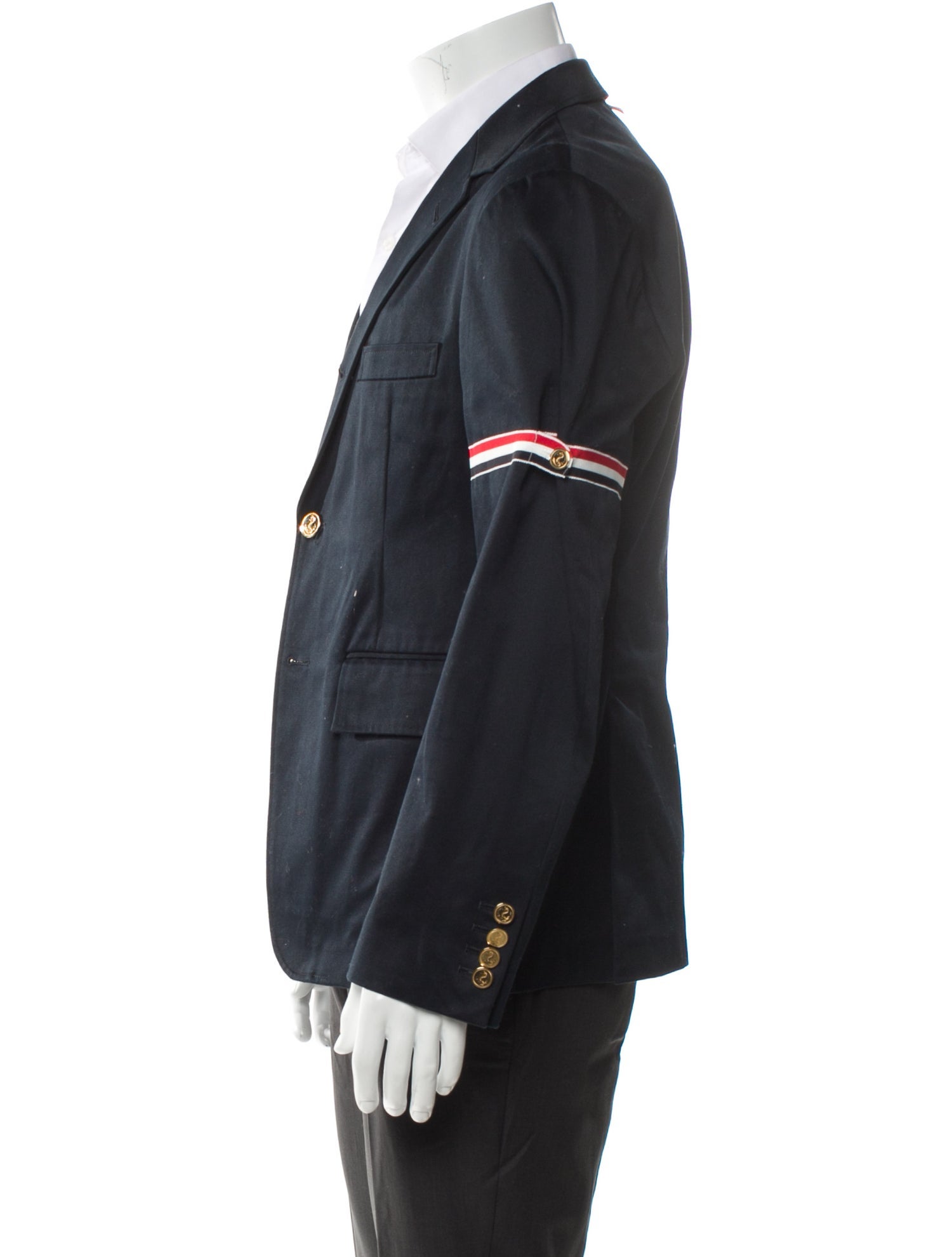 Thom Browne Armband Grosgrain Trim Blazer