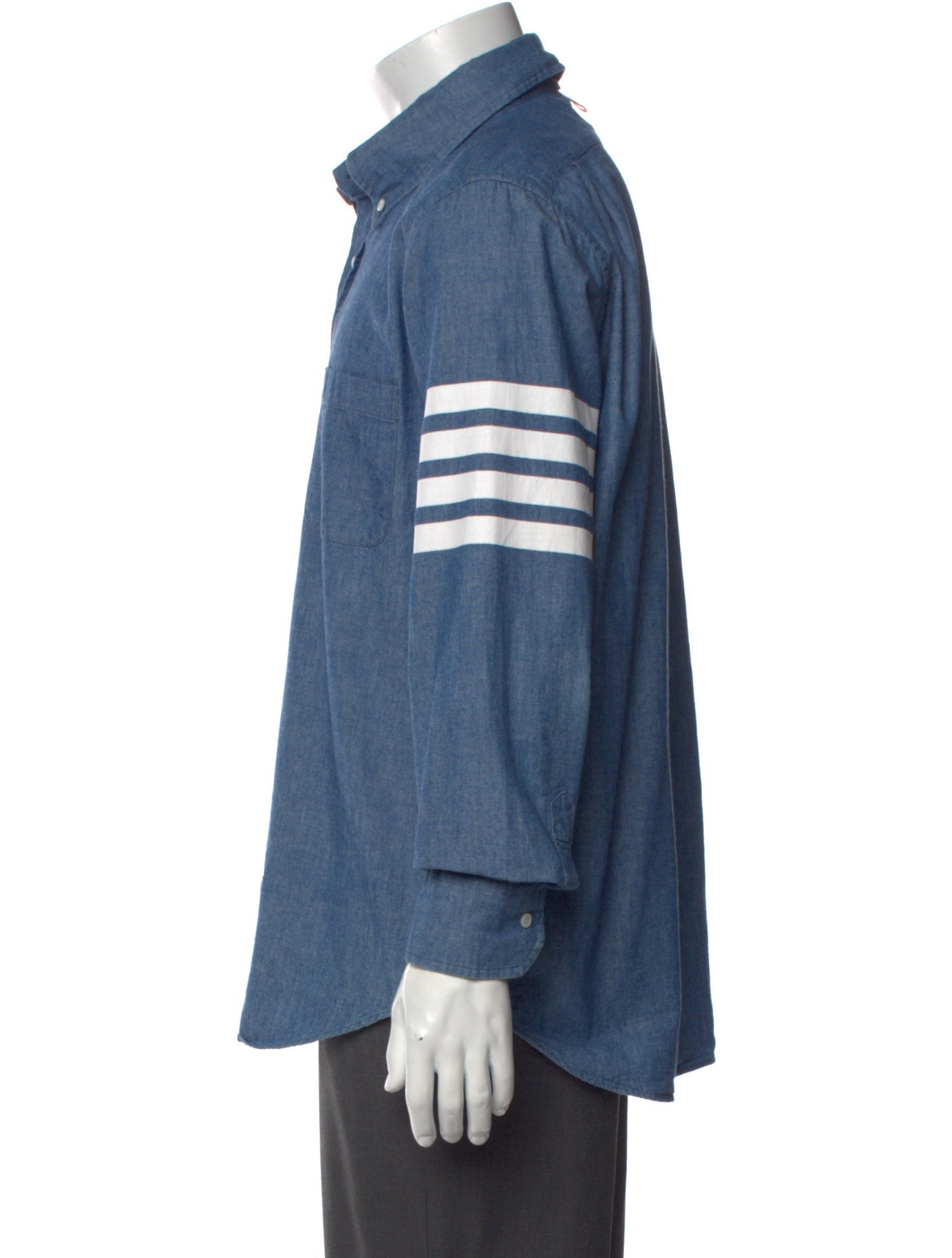 Thom Browne Long Sleeve Denim Shirt