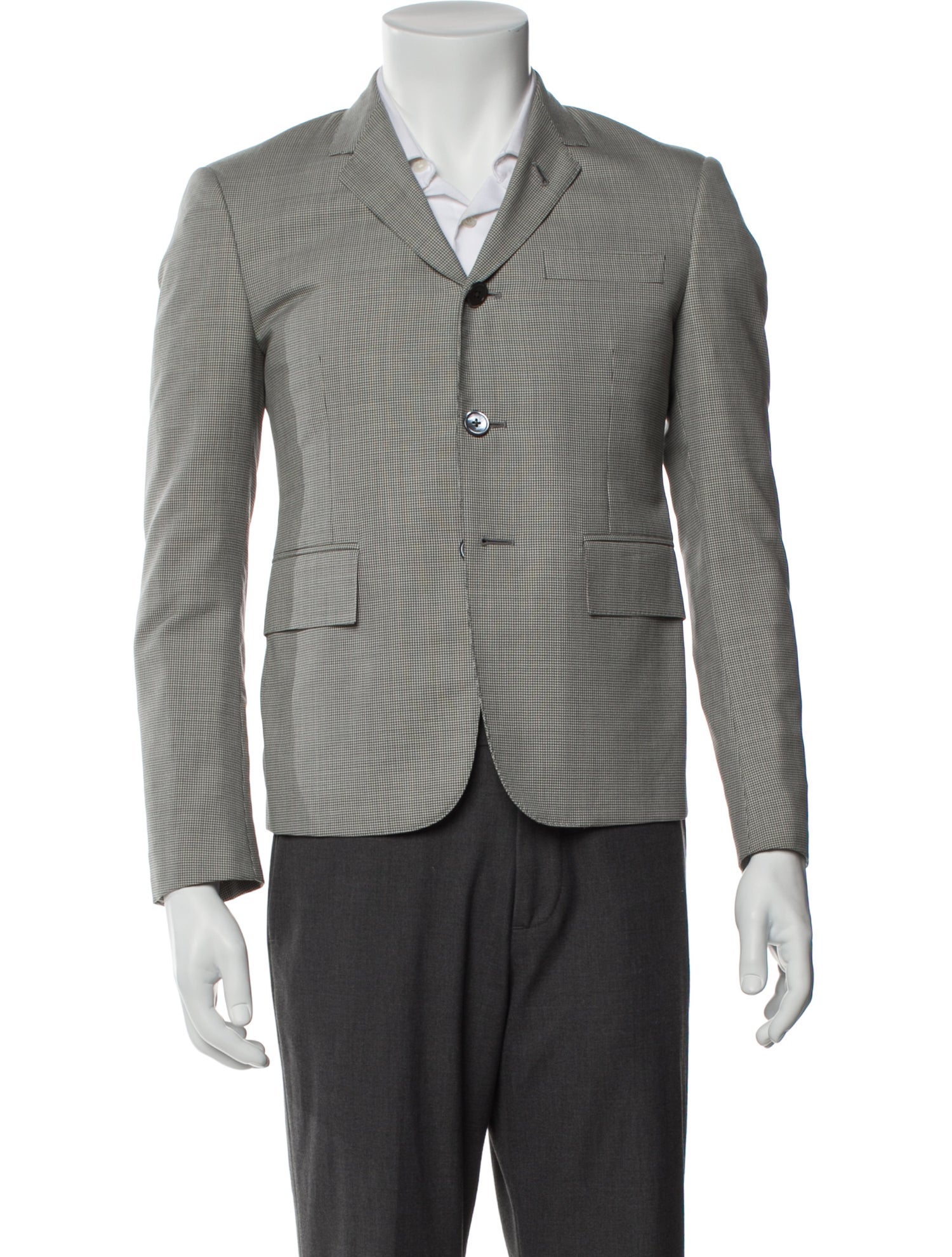 Thom Browne Wool Plaid Print Blazer