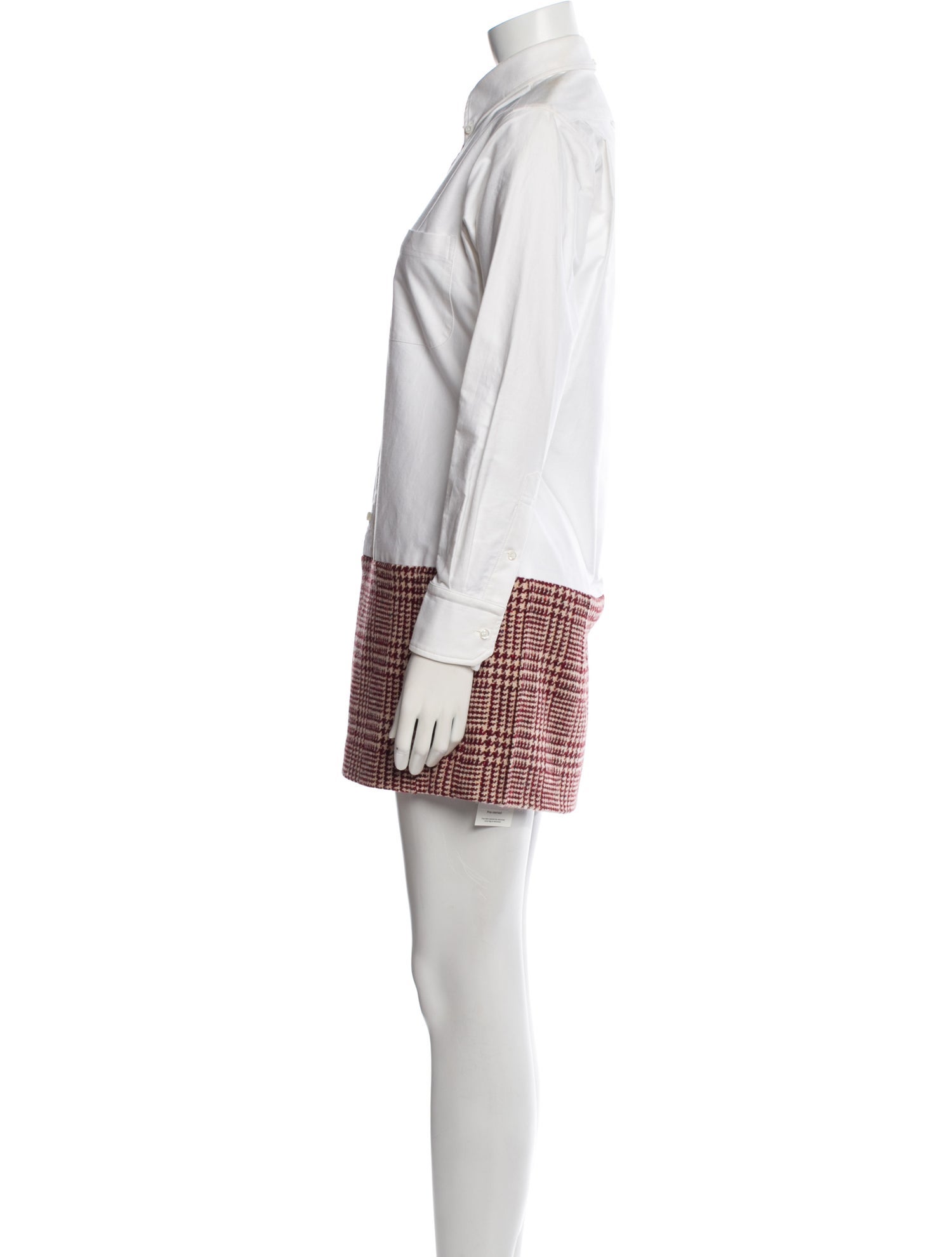 Thom Browne Plaid Print Mini Dress