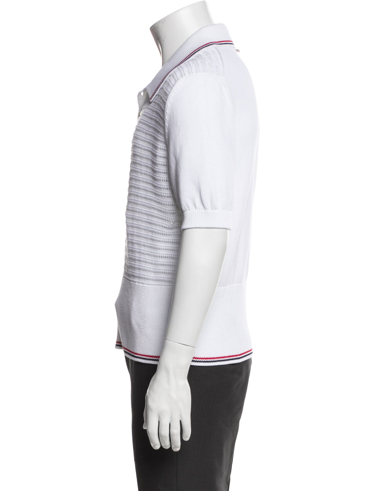 Thom Browne Collar Short Sleeve Polo Shirt