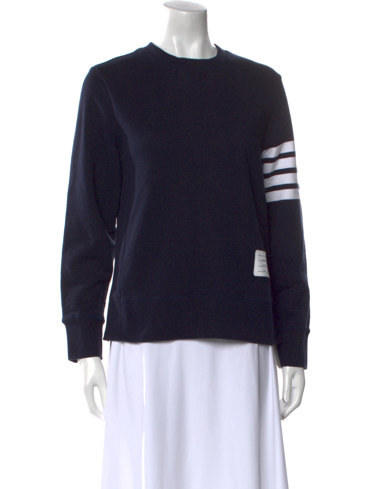 Thom Browne 4-Bar Striped Graphic Print Sweatshirt