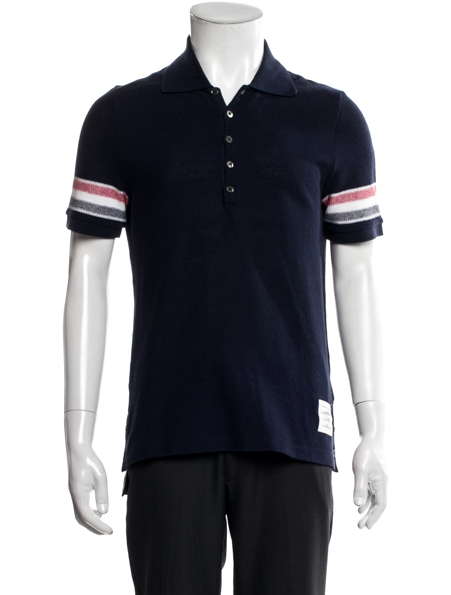 Thom Browne Striped Crew Neck Polo Shirt