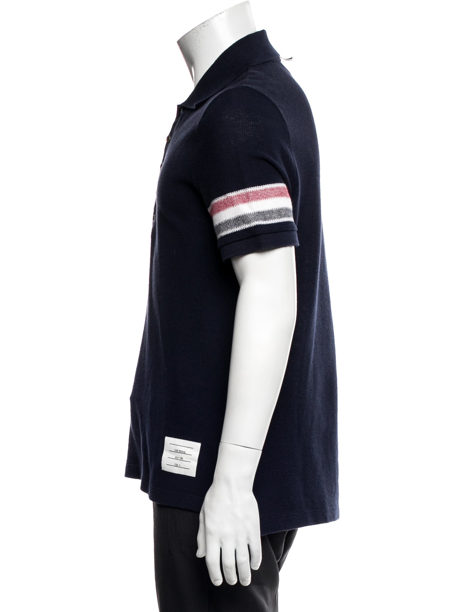 Thom Browne Striped Crew Neck Polo Shirt