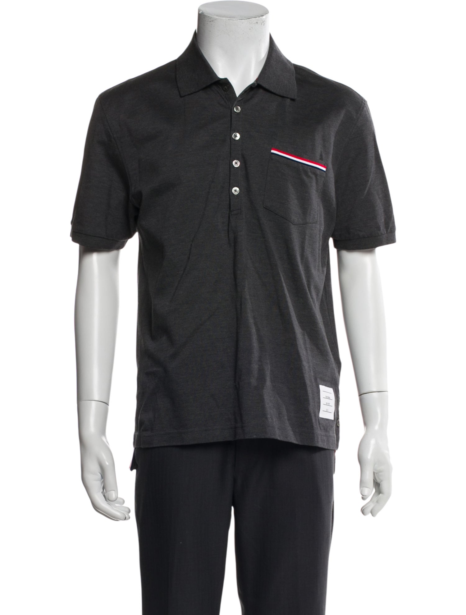 Thom Browne Collar Short Sleeve Polo Shirt