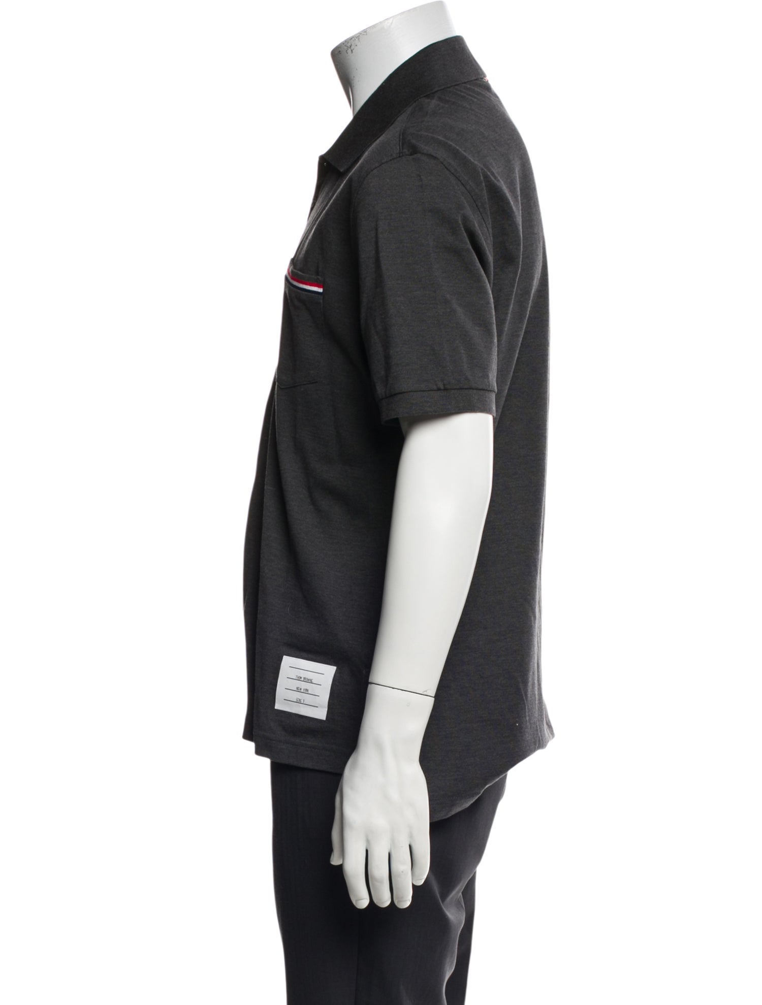 Thom Browne Collar Short Sleeve Polo Shirt