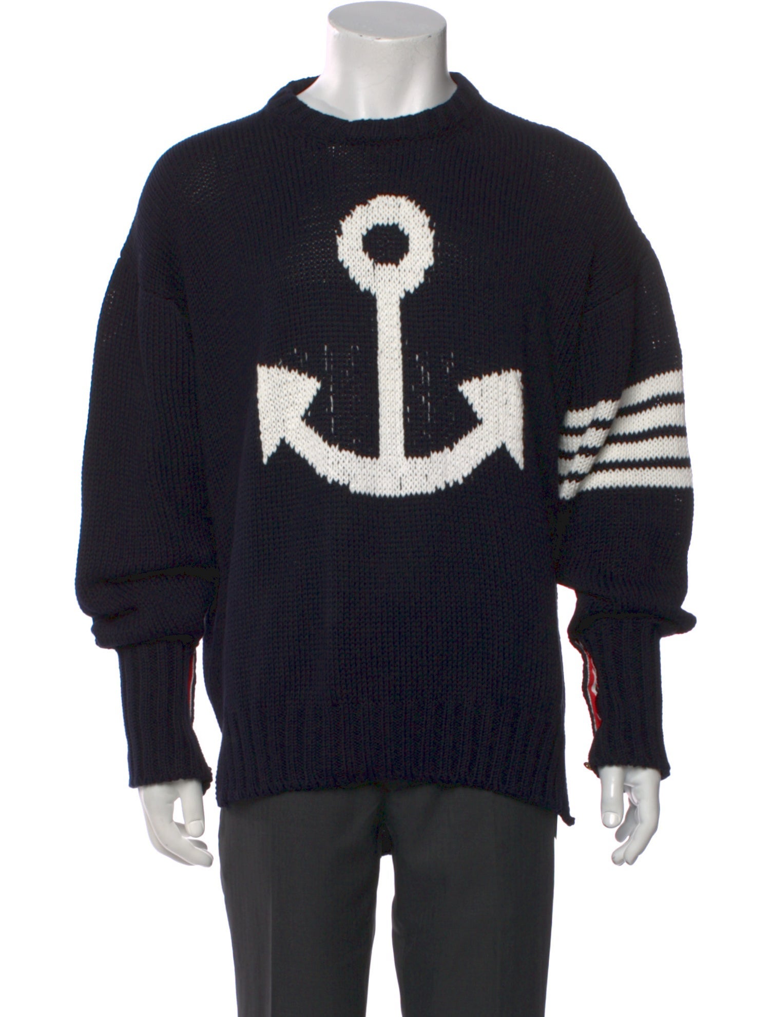 Thom Browne Graphic Print Crew Neck Pullover