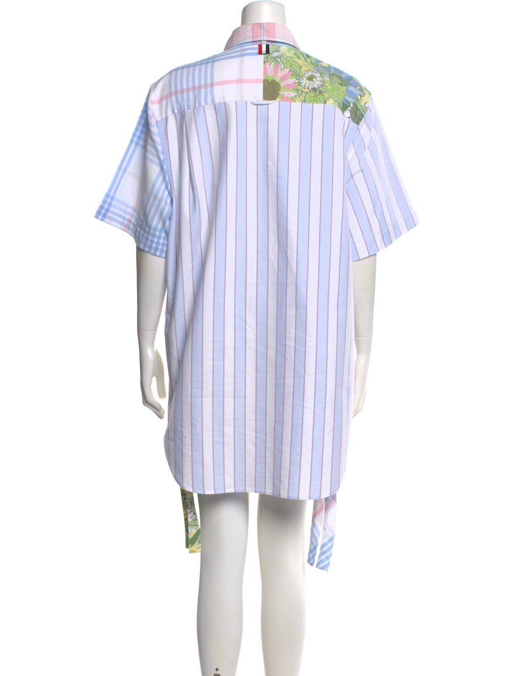 Thom Browne Patterned Short Sleeve Button-Up Top - image 3